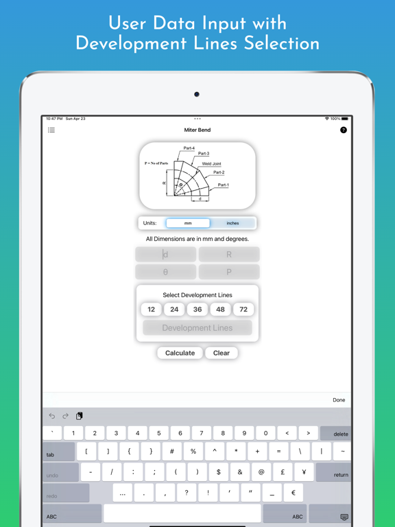 ภาพหน้าจอของ Miter Bend Pro iPad 