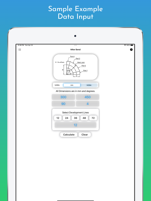 ภาพหน้าจอของ Miter Bend Pro iPad 