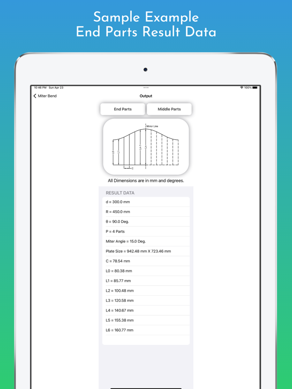 ภาพหน้าจอของ Miter Bend Pro iPad 