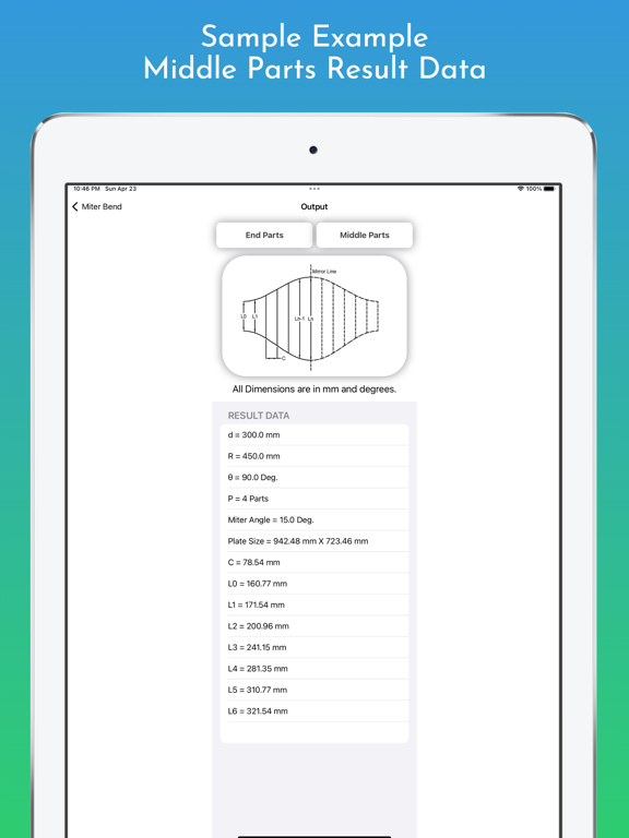 ภาพหน้าจอของ Miter Bend Pro iPad 