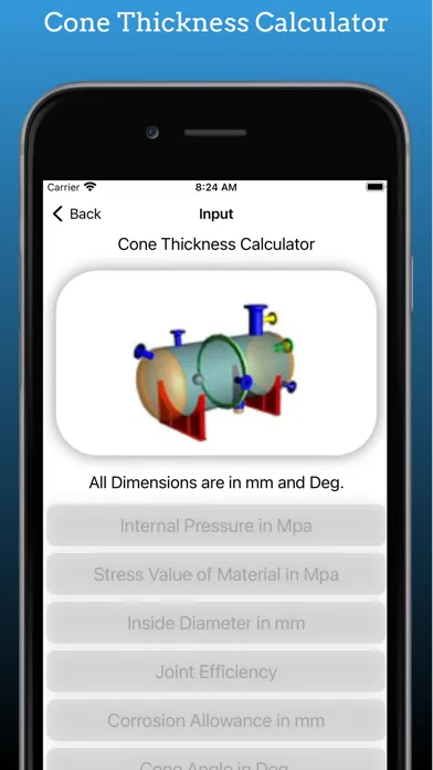 Pressure Vessel Thickness 스크린샷