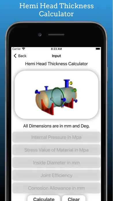 Pressure Vessel Thickness 스크린샷