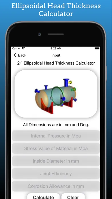 Pressure Vessel Thickness 스크린샷