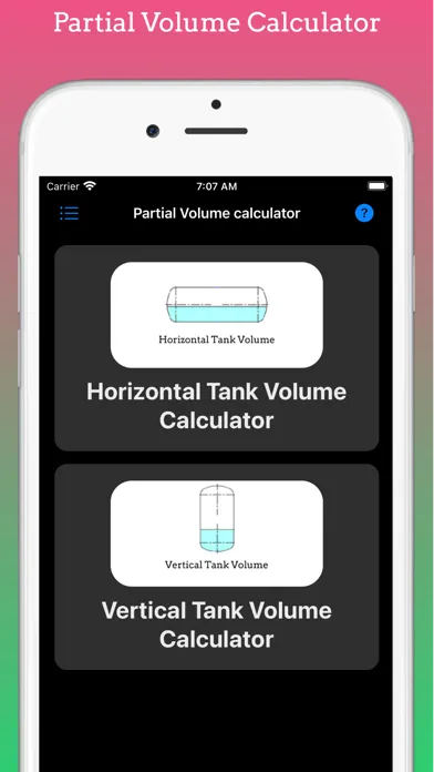Ảnh chụp màn hình của Tank Volume Calculator Pro