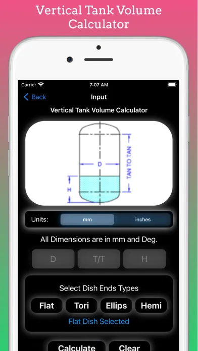 Ảnh chụp màn hình của Tank Volume Calculator Pro