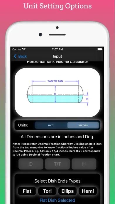 Ảnh chụp màn hình của Tank Volume Calculator Pro