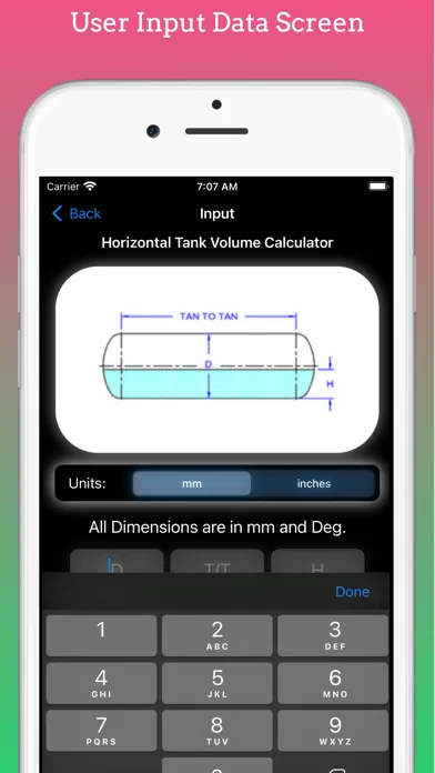 Ảnh chụp màn hình của Tank Volume Calculator Pro