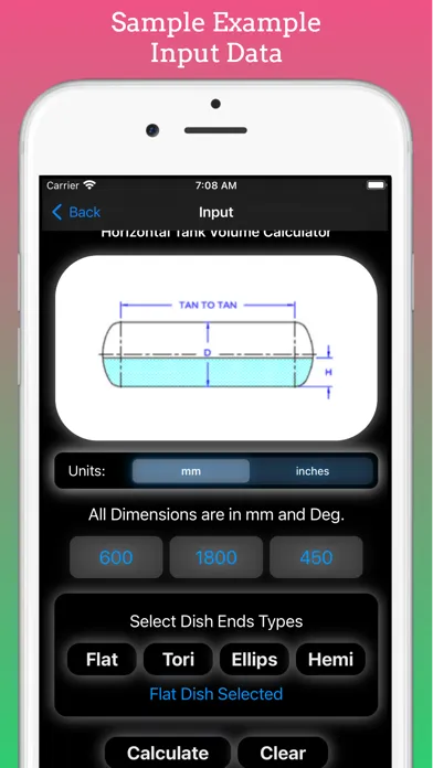 Ảnh chụp màn hình của Tank Volume Calculator Pro