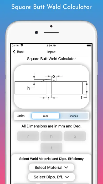 Capturas de pantalla de Welding Weight Calculator Pro
