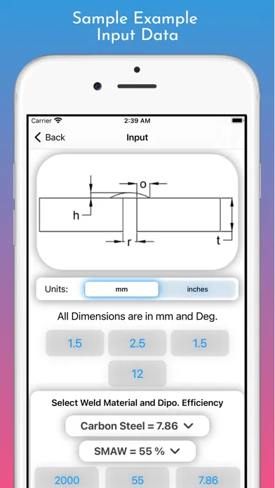 Capturas de pantalla de Welding Weight Calculator Pro