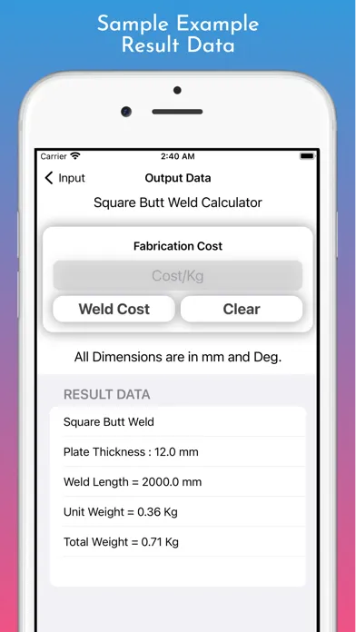 Capturas de pantalla de Welding Weight Calculator Pro