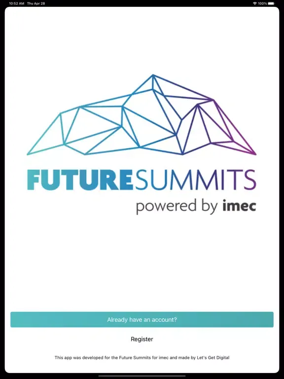 Capturas de tela do Future Summits iPad 