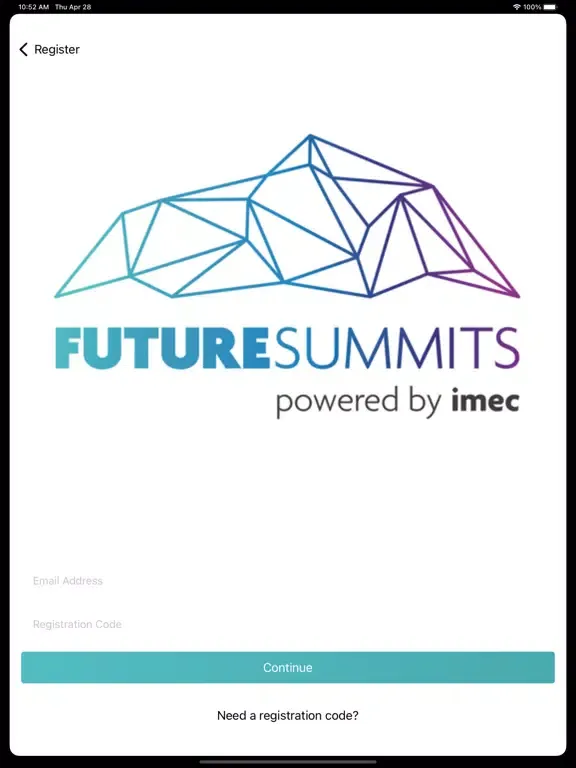 Capturas de tela do Future Summits iPad 