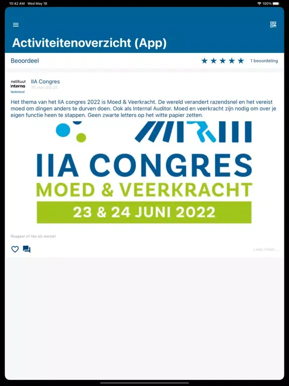 IIA Congres 2022 iPad  स्क्रीनशॉट