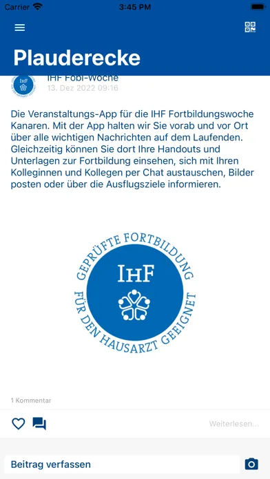 Tangkapan skrin IHF Fortbildungswoche Kanaren