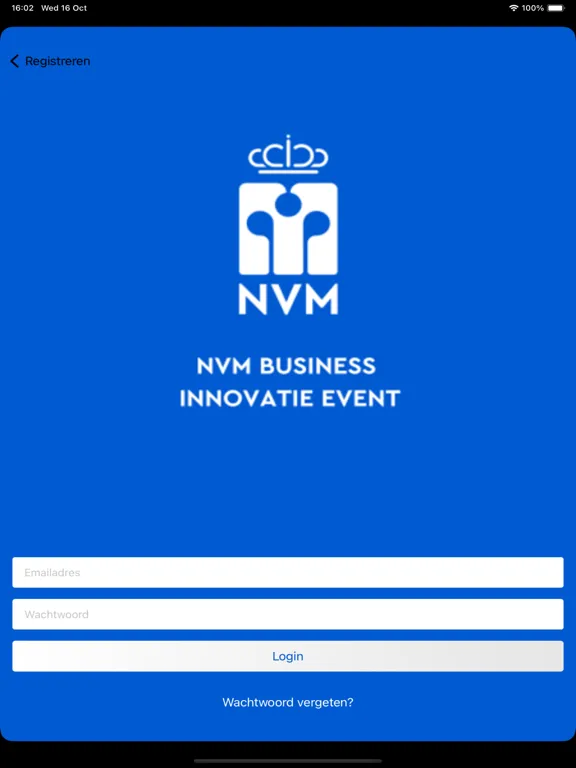 Zrzuty ekranu NVM Business Event iPad 