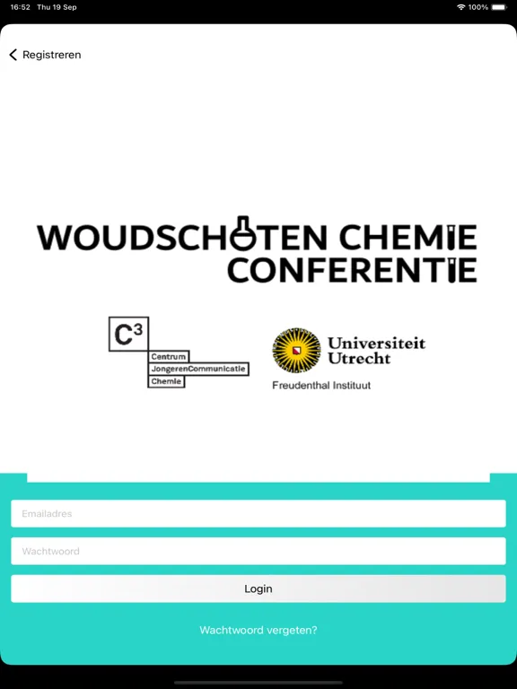 Woudschoten Chemie Conferentie iPad 应用截图