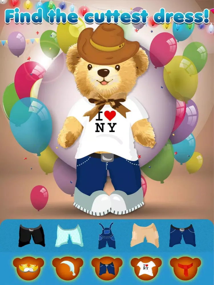 ภาพหน้าจอของ Cute and Cuddly Teddy Bear Dress Up Game iPad 