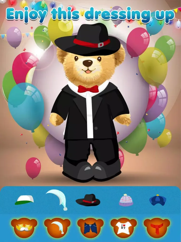 ภาพหน้าจอของ Cute and Cuddly Teddy Bear Dress Up Game iPad 