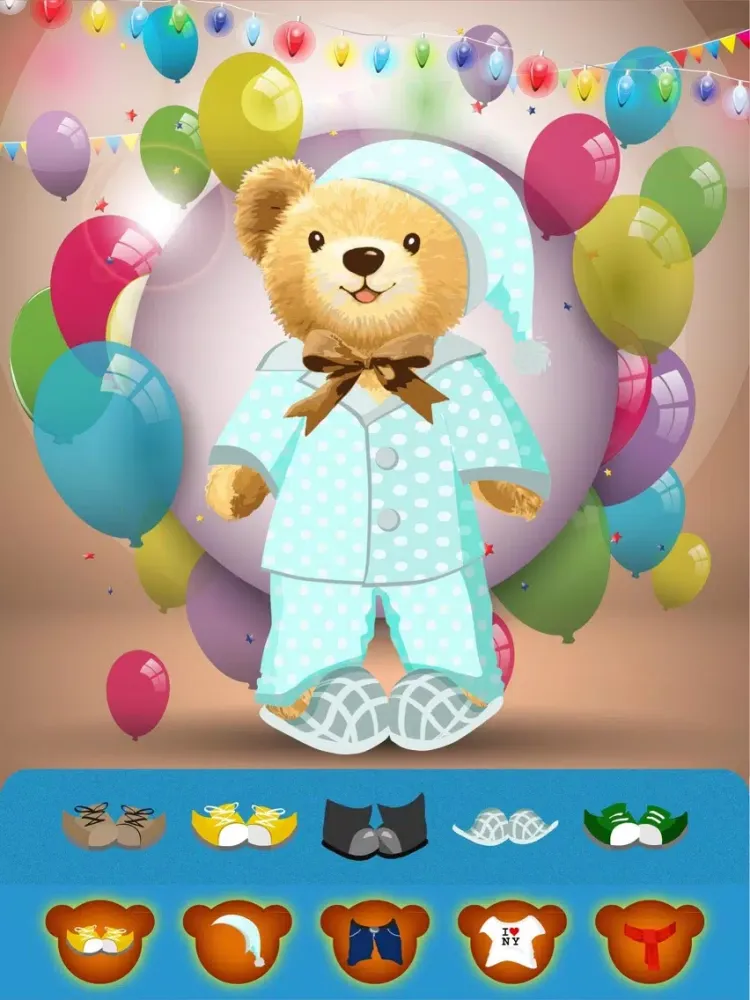ภาพหน้าจอของ Cute and Cuddly Teddy Bear Dress Up Game iPad 