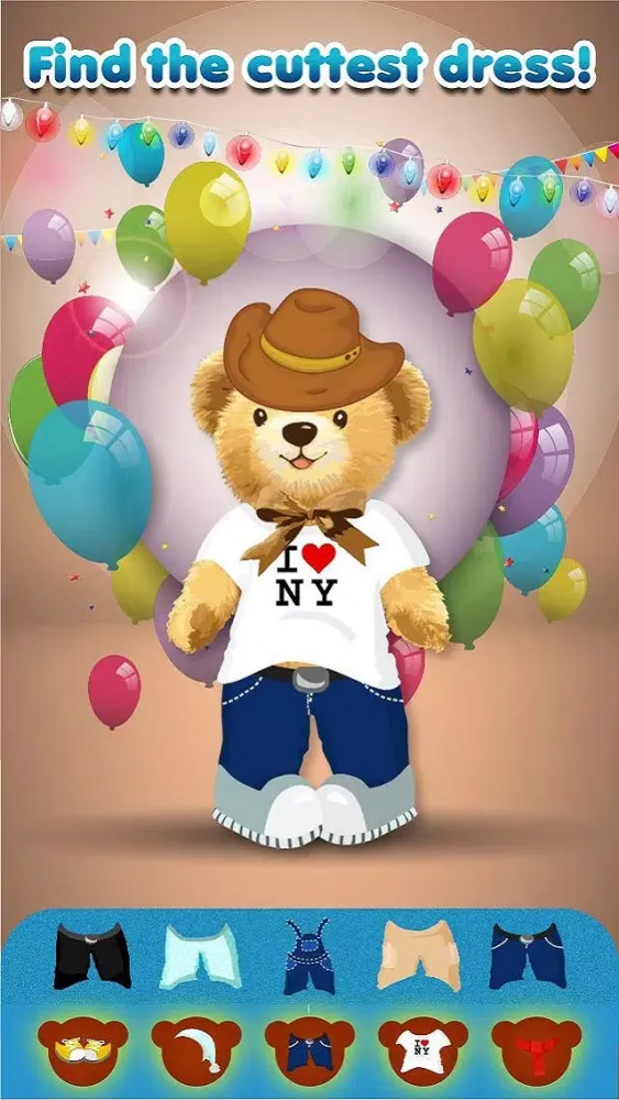 ภาพหน้าจอของ Cute and Cuddly Teddy Bear Dress Up Game