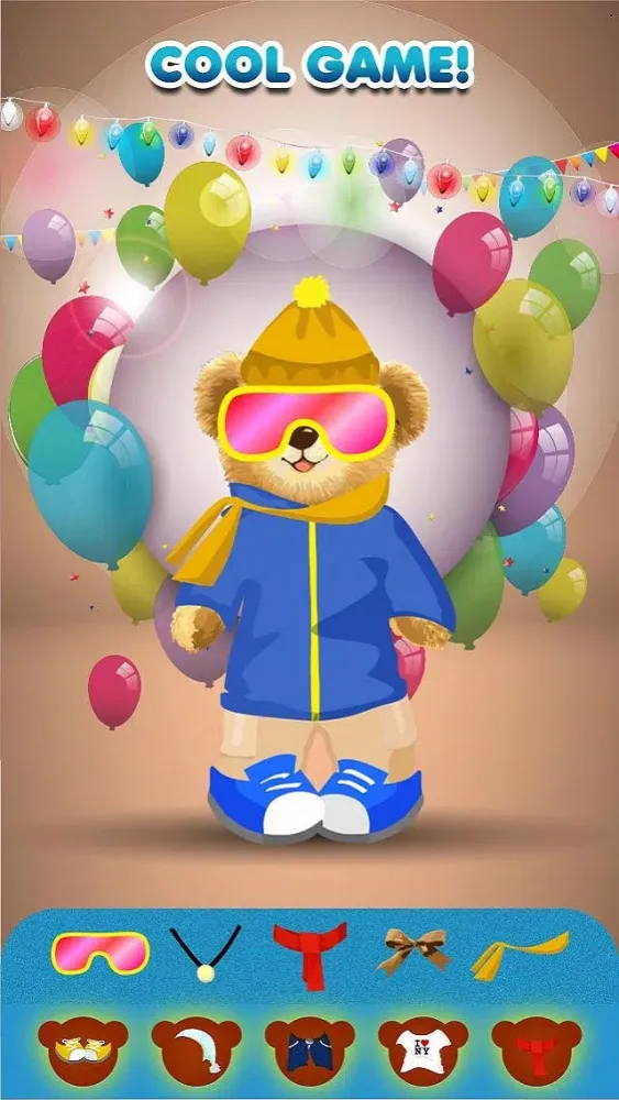 ภาพหน้าจอของ Cute and Cuddly Teddy Bear Dress Up Game