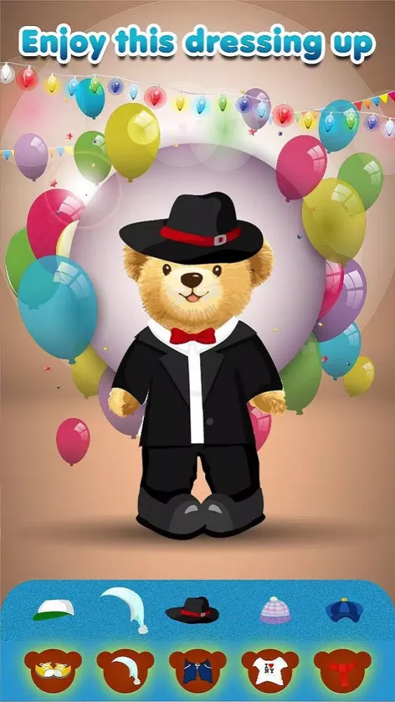 ภาพหน้าจอของ Cute and Cuddly Teddy Bear Dress Up Game