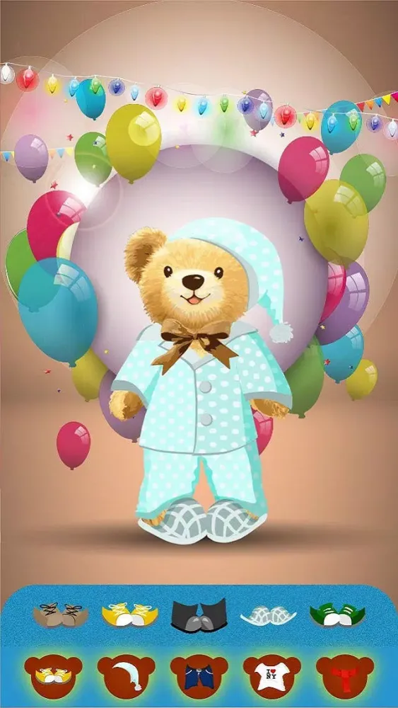 ภาพหน้าจอของ Cute and Cuddly Teddy Bear Dress Up Game