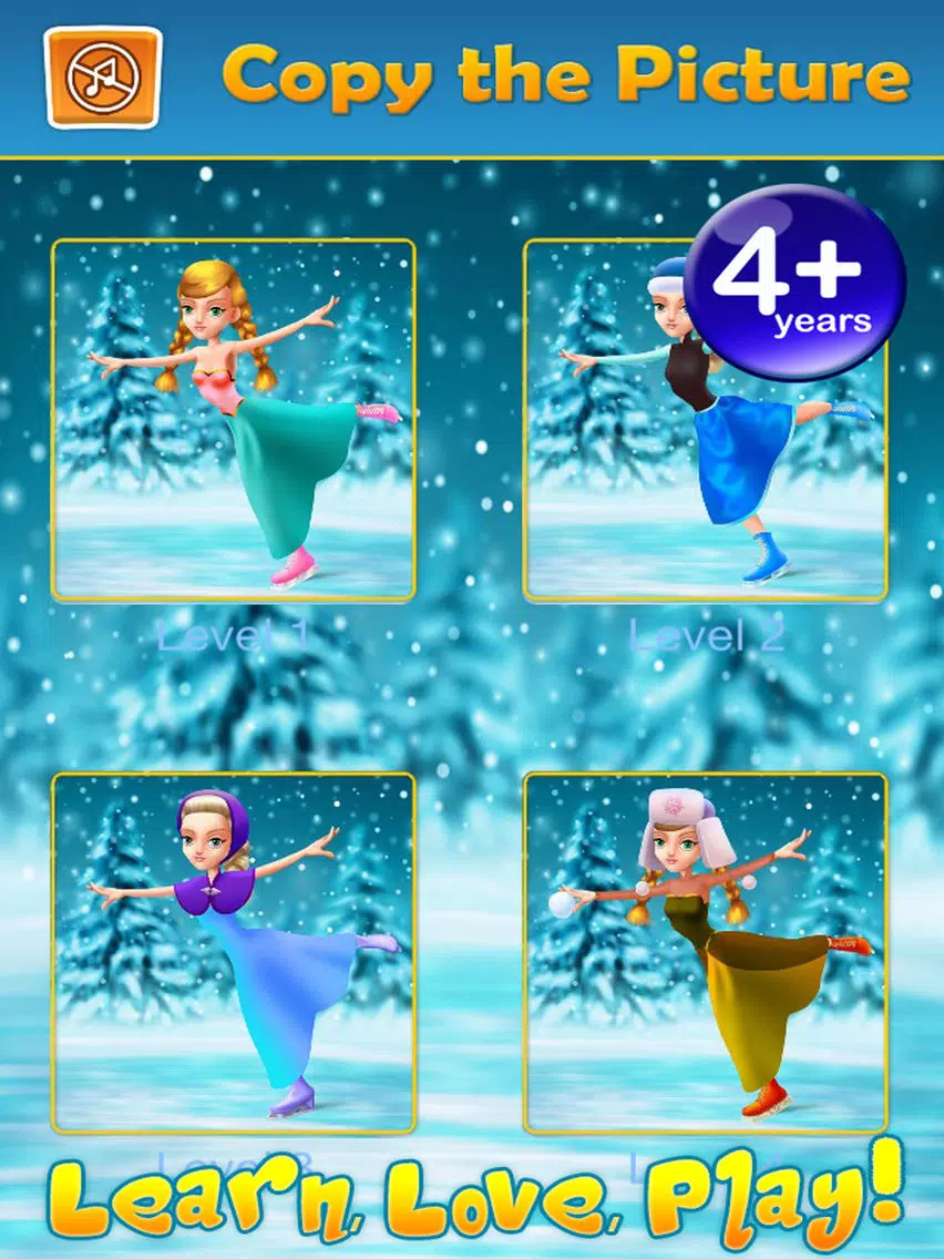 Tangkapan layar My Ice Skating Snow Princesses Draw And Copy Game - Free App iPad 
