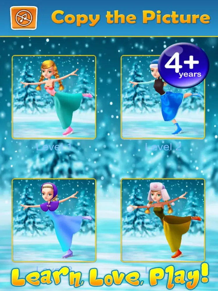 My Ice Skating Snow Princesses Draw And Copy Game - Free App iPad  스크린샷