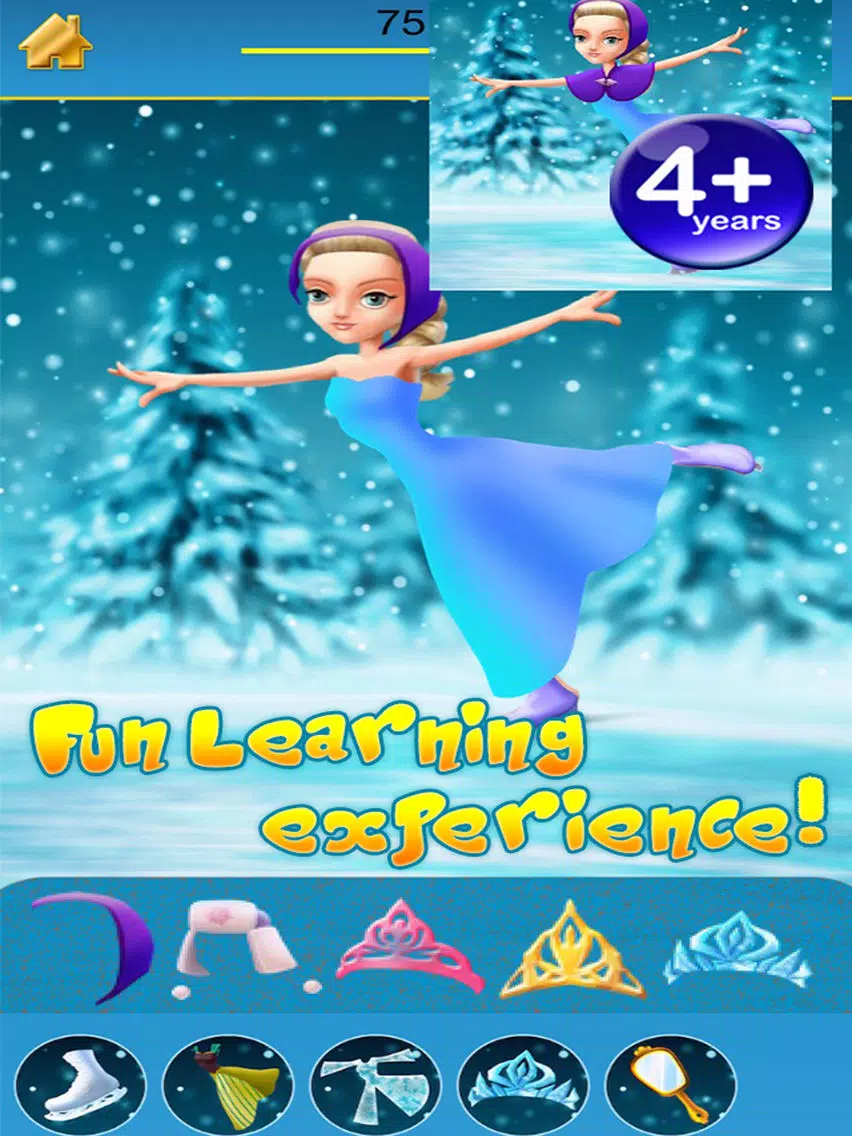 Tangkapan layar My Ice Skating Snow Princesses Draw And Copy Game - Free App iPad 