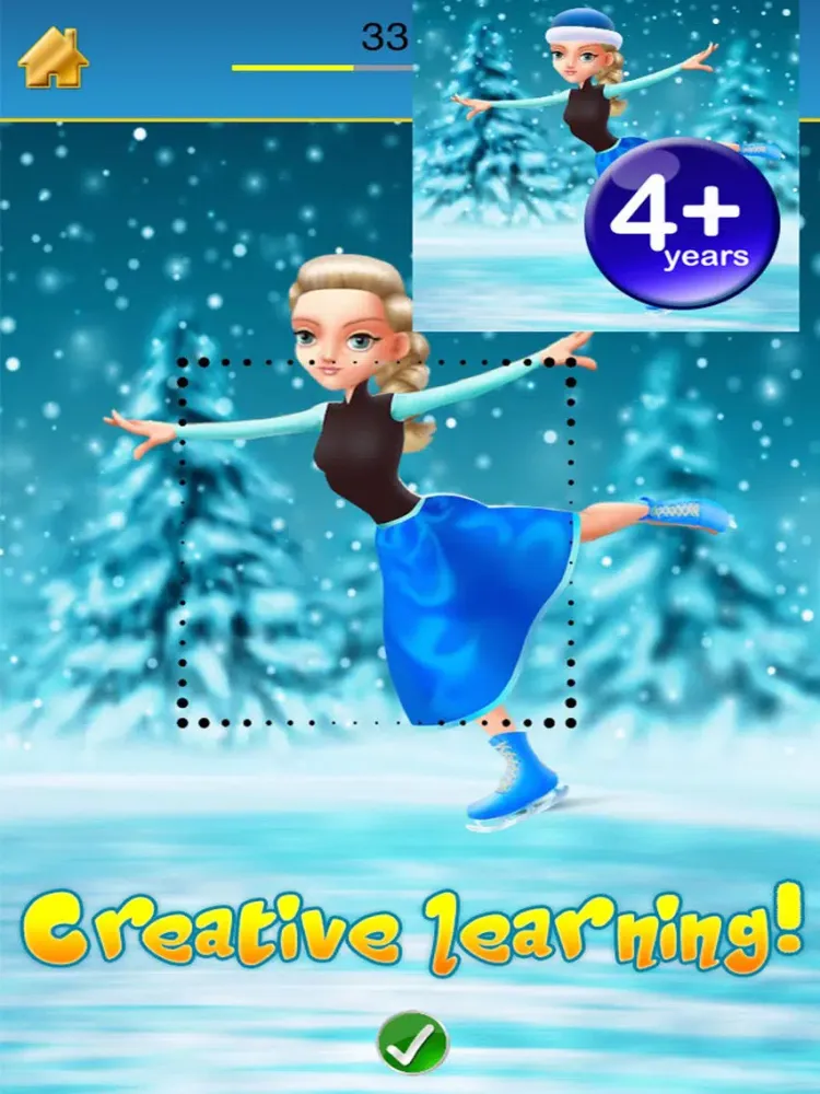 My Ice Skating Snow Princesses Draw And Copy Game - Free App iPad  스크린샷