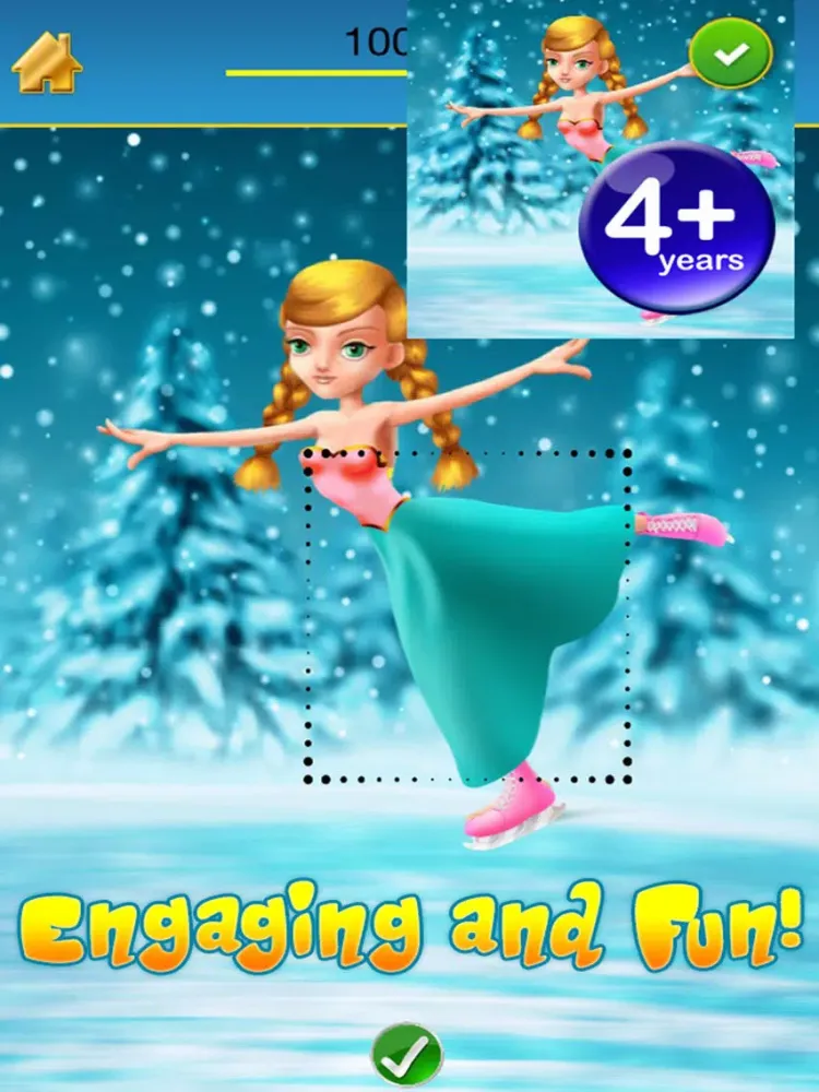 My Ice Skating Snow Princesses Draw And Copy Game - Free App iPad  스크린샷