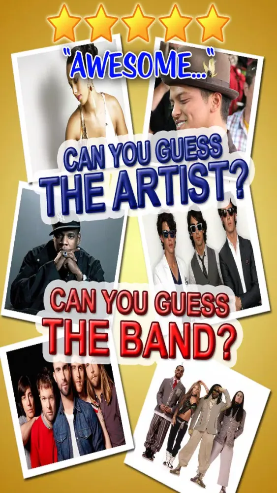 Zrzuty ekranu US Pop Music Trivia Quiz