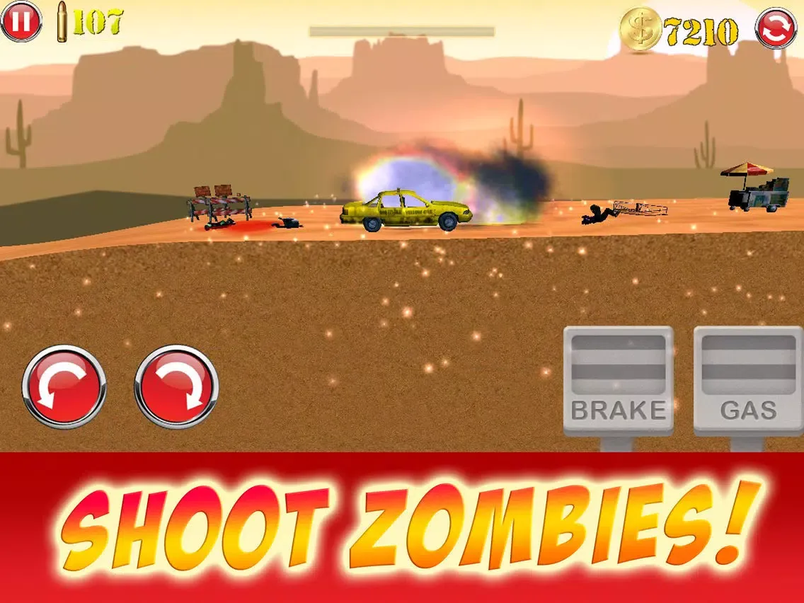 Ảnh chụp màn hình của 3D Zombies Shooter Car Highway Racing Game - FREE iPad 
