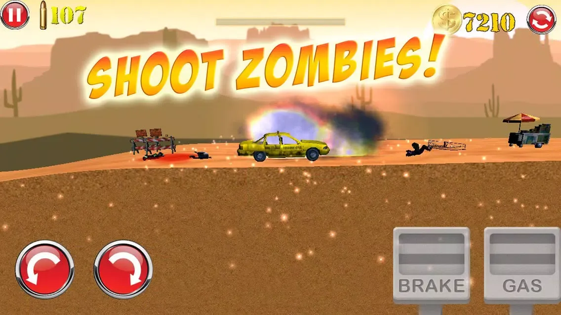Ảnh chụp màn hình của 3D Zombies Shooter Car Highway Racing Game - FREE