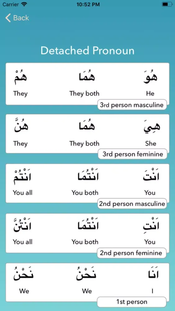 Captures d'écran de Arabic Grammar
