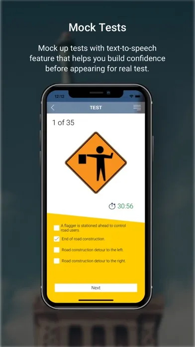 Ảnh chụp màn hình của US Driving License (DMV) Test