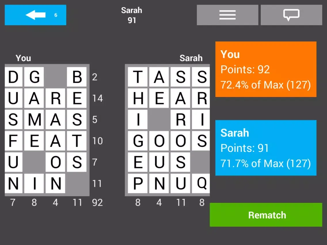 SquareWords iPad  스크린샷