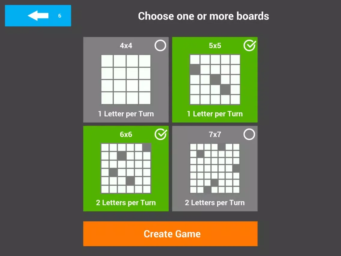 SquareWords iPad  스크린샷