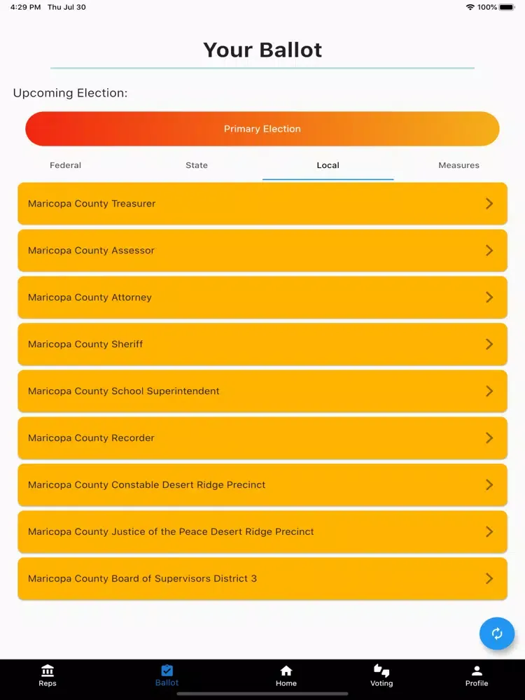Скриншоты Let's Vote: Voting Made Easy iPad 