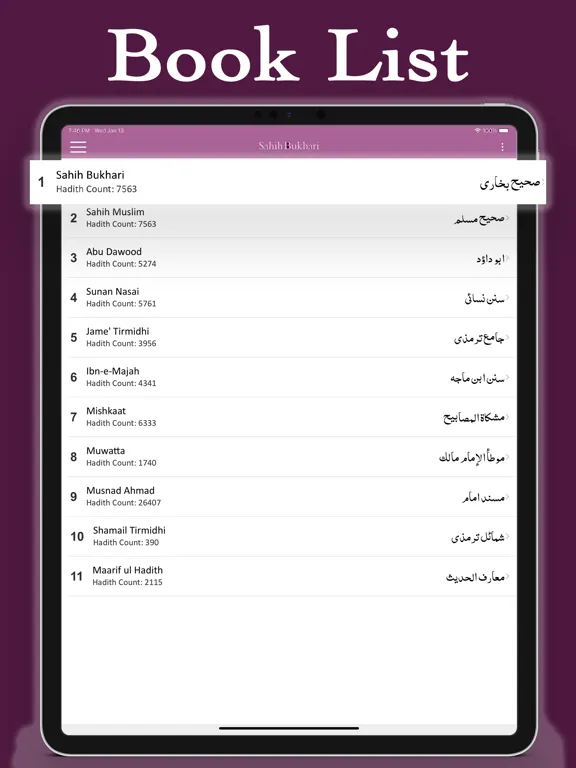 Capturas de pantalla de Hadith Collection English iPad 