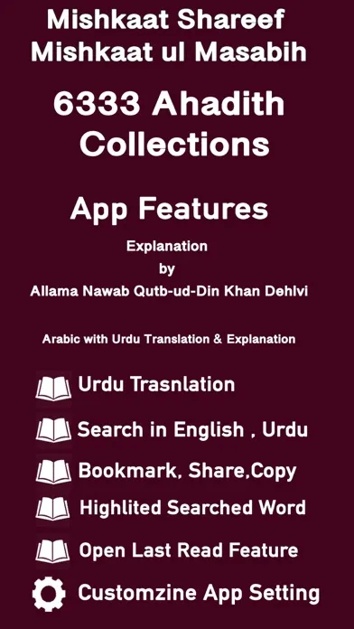 Mishkaat Shareef |Arabic |Urdu Ekran Görüntüleri
