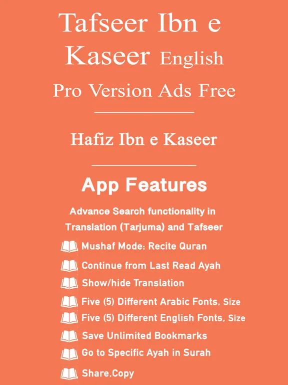 Tangkapan layar Tafseer ibn kasir iPad 