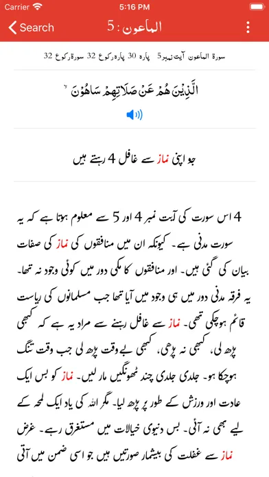 Capturas de tela do Taiseer ul Quran | Tafseer