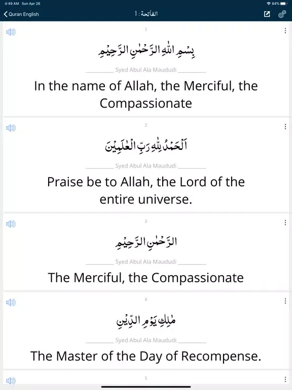 Captures d'écran de Quran Multi Translations iPad 