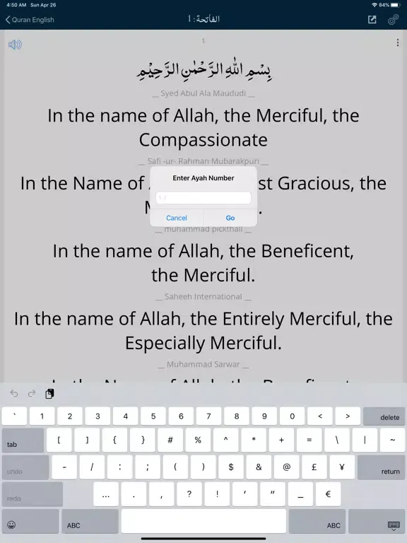 Captures d'écran de Quran Multi Translations iPad 