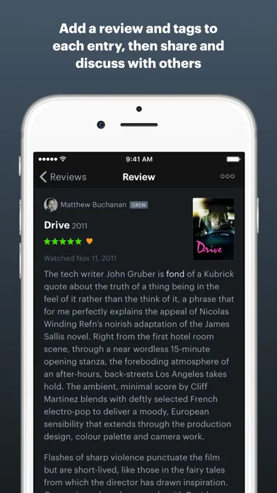 Capturas de tela do Letterboxd