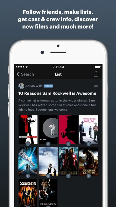Capturas de tela do Letterboxd