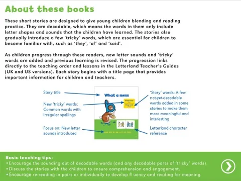 Tangkapan skrin Letterland Phonics Readers Set 3 iPad 